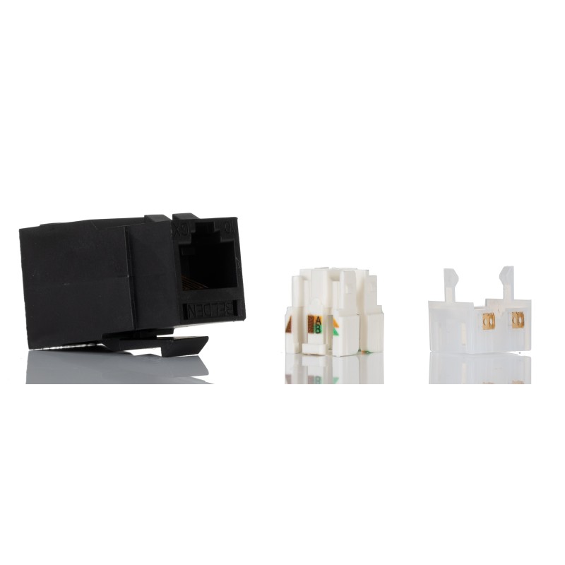 24 pcs - Belden REVConnect Series Female RJ45 Connector, Cable Mount, Cat6a, UTP Shield