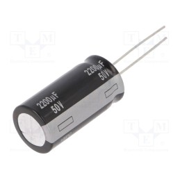 10 pcs : ECA1HHG222 - Capacitor: electrolytic, THT, 2200uF, 50VDC, Ø16x31.5mm, ±20%, NHG