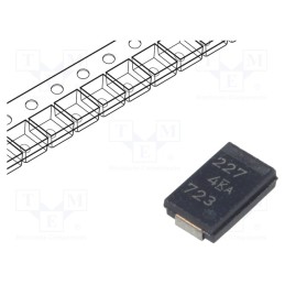 10 pcs : T591V227M004ATE025 - Capacitor: tantalum-polymer, low ESR, 220uF, 4VDC, V, 2917, SMD