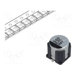 10 pcs : EEHZK1E561UV - Capacitor: hybrid, 560uF, 25VDC, ESR: 20mΩ, ZKU, SMD, ±20%, -55÷125°C
