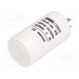 10 pcs : CBB60A-16/450 - Capacitor: motors, run, 16uF, 450V, Ø40x70mm, -25÷70°C, ±5%, 3000h