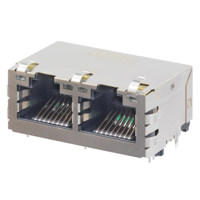 10 pcs - Molex 93826 Series Female RJ45 Connector, Through Hole