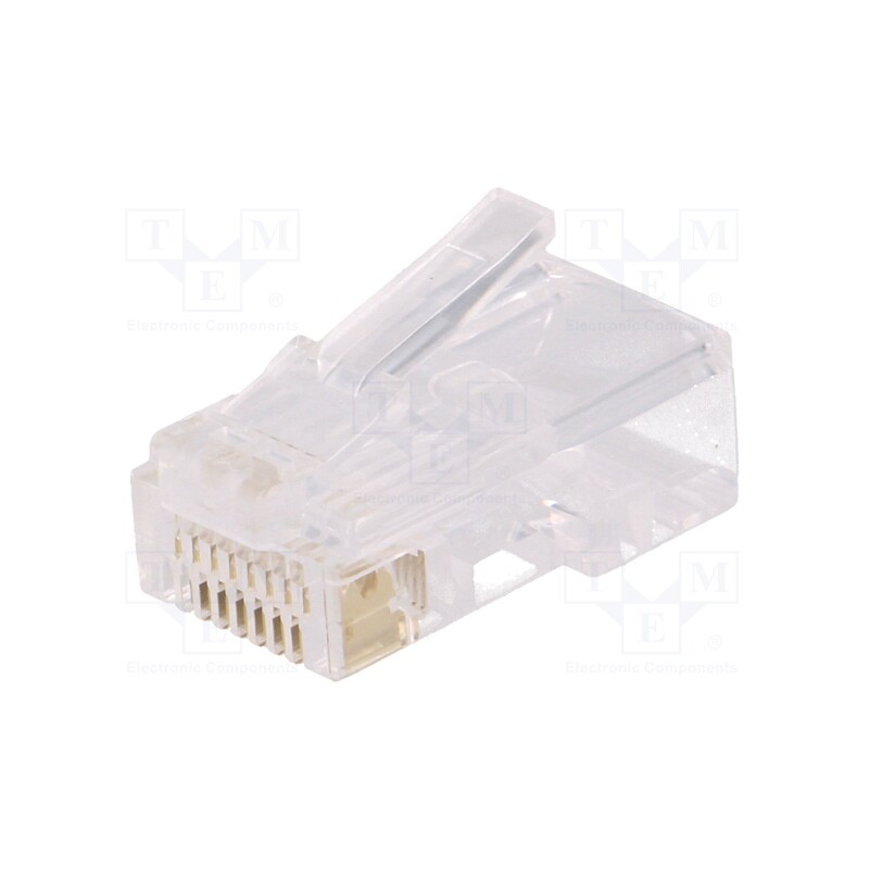 50 pcs : EMP881AR2000000 - Plug, RJ45, PIN: 8, Contacts: phosphor bronze, gold-plated, UL94V-2