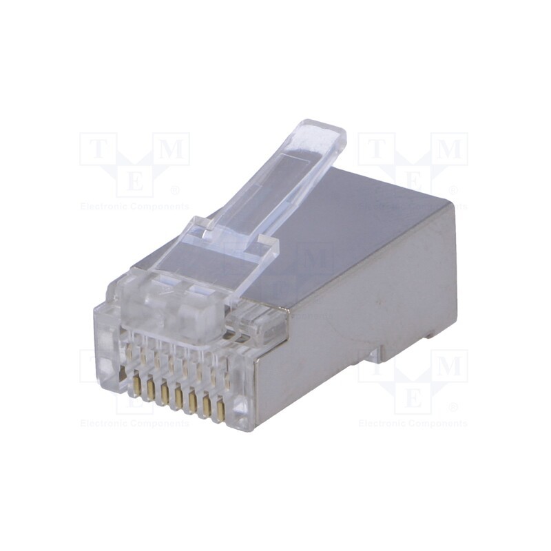 10 pcs : EMP881AR201 - Plug, RJ45, PIN: 8, shielded, Contacts: phosphor bronze, UL94V-2