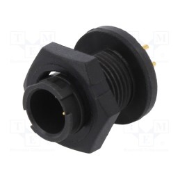 10 pcs : EN2P2M20PK - Connector: circular, EN2, socket, male, THT, for panel mounting