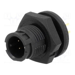 10 pcs : EN2P4M22P - Connector: circular, EN2, socket, male, THT, for panel mounting