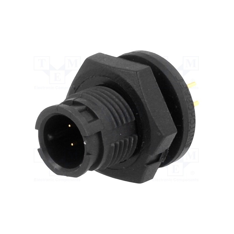 10 pcs : EN2P4M22P - Connector: circular, EN2, socket, male, THT, for panel mounting