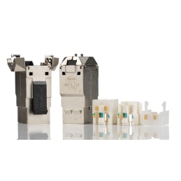 24 pcs - Belden REVConnect Series Female RJ45 Connector, Cable Mount, Cat6a, STP Shield