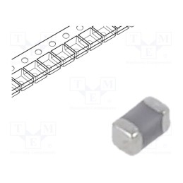 500 pcs : GRM1555C1H821GA01D - Capacitor: ceramic, MLCC, 820pF, 50V, C0G (NP0), ±2%, SMD, 0402