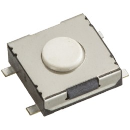 1 pcs - White Tactile Switch, SPST 50 mA @ 12 V dc 1.1mm Surface Mount