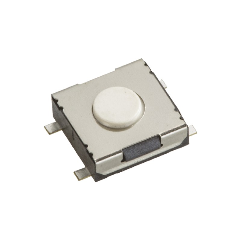 1 pcs - White Tactile Switch, SPST 50 mA @ 12 V dc 1.1mm Surface Mount