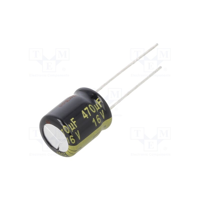 50 pcs : EEUFM1C471 - Capacitor: electrolytic, low ESR, THT, 470uF, 16VDC, Ø10x12.5mm
