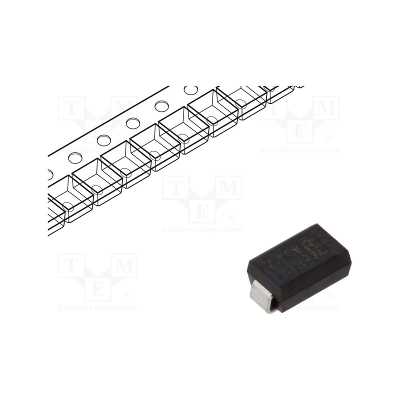 50 pcs : ER1M-AQ - Diode: rectifying, SMD, 1kV, 1A, 75ns, SMA, Ufmax: 1.7V, Ifsm: 30A
