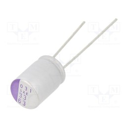 10 pcs : 63SXE33M - Capacitor: polymer, 33uF, 63VDC, SXE, THT, ±20%, -55÷125°C, 1000h