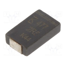 10 pcs : A720V477M2R5APE003 - Capacitor: polymer, low ESR, 470uF, 2.5VDC, V, 2917, ESR: 3mΩ, SMD