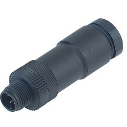 1 pcs - Binder Circular Connector, 5 Contacts, Cable Mount, M12 Connector, Plug, Male, IP67, 713 Series