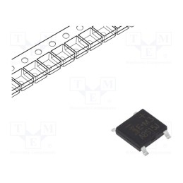 50 pcs : ABS15J - Bridge rectifier: single-phase, Urmax: 600V, If: 1.6A, Ifsm: 50A
