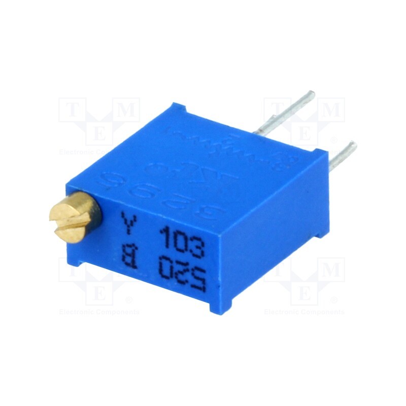 20 pcs : T910Y-10K - Potentiometer: mounting, multiturn, 10kΩ, 500mW, THT, ±10%, linear