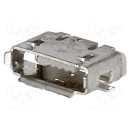 10 pcs : ESB227110100Z - Socket, USB AB micro, SMT, PIN: 5, USB 2.0, 0.65mm, 1.8A, 100V