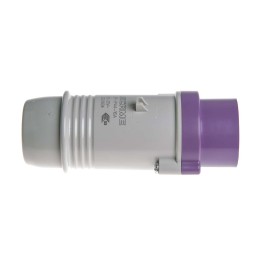 1 pcs - Scame IP44 Purple Cable Mount 3P Industrial Power Plug, Rated At 16A, 20 - 25 V
