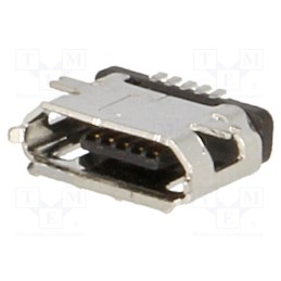 10 pcs : ESB228110100Z - Socket, USB B micro, SMT, PIN: 5, USB 2.0, 0.65mm, 1.8A, 100V