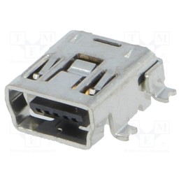 10 pcs : ESB34101000Z - Socket, USB B mini, SMT, PIN: 5, horizontal
