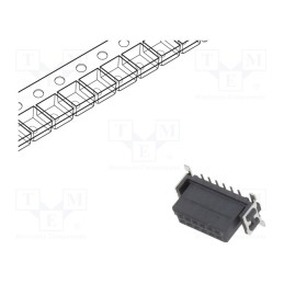 10 pcs : ESMC-F-12-SGS-SMT-A-PP-T/R - Connector: PCB to PCB, female, PIN: 12, 1.27mm, -55÷125°C, UL94V-0