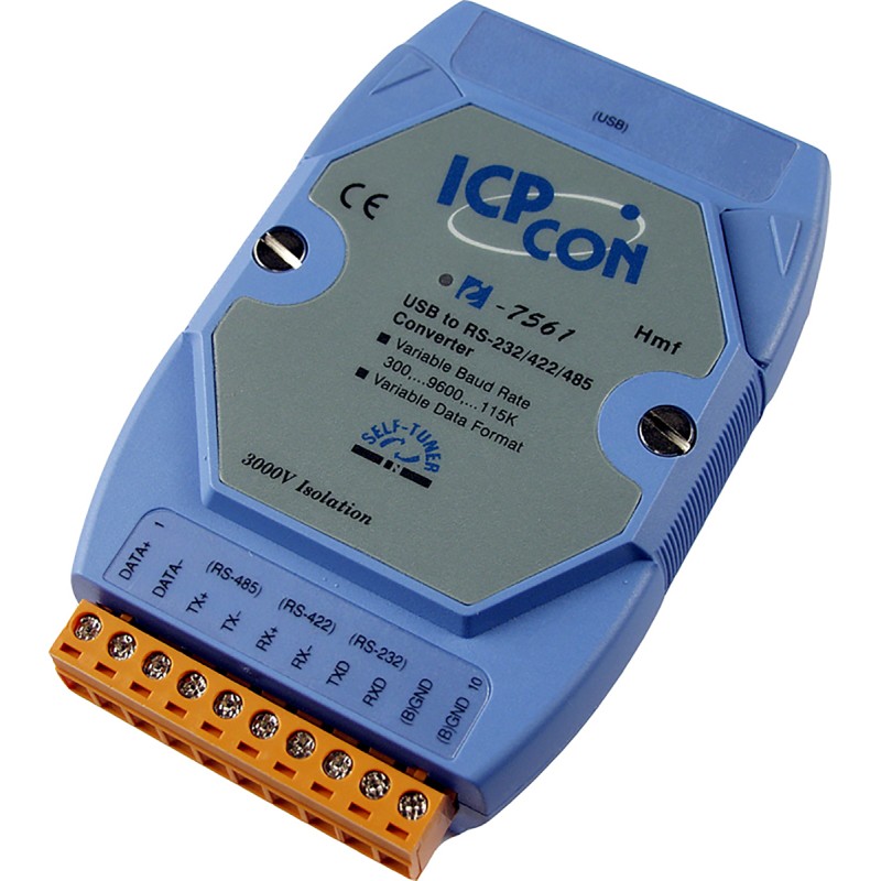 1 pcs - ICP DAS USA RS232, RS422, RS485 USB A Female to Terminal Block Female Converter Cable