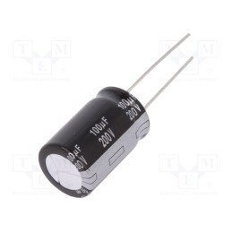 10 pcs : EEUEB2D101 - Capacitor: electrolytic, THT, 100uF, 200VDC, Ø16x25mm, Pitch: 7.5mm