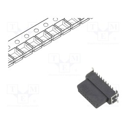 10 pcs : ESMC-F-16-SGS-SMT-B-PP-T/R - Connector: PCB to PCB, female, PIN: 16, 1.27mm, -55÷125°C, UL94V-0