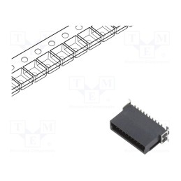 10 pcs : ESMC-M-20-SGS-SMT-C-PP-T/R - Connector: PCB to PCB, male, PIN: 20, 1.27mm, -55÷125°C, UL94V-0