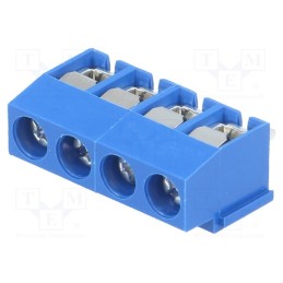 10 pcs : ETB11040B000Z - PCB terminal block, angled 90°, 5mm, ways: 4, on PCBs, 2.5mm2, 8A
