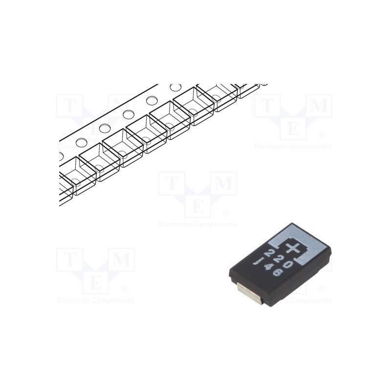 10 pcs : 6TPE220M - Capacitor: tantalum-polymer, low ESR, 220uF, 6.3VDC, TPE, SMD, ±20%