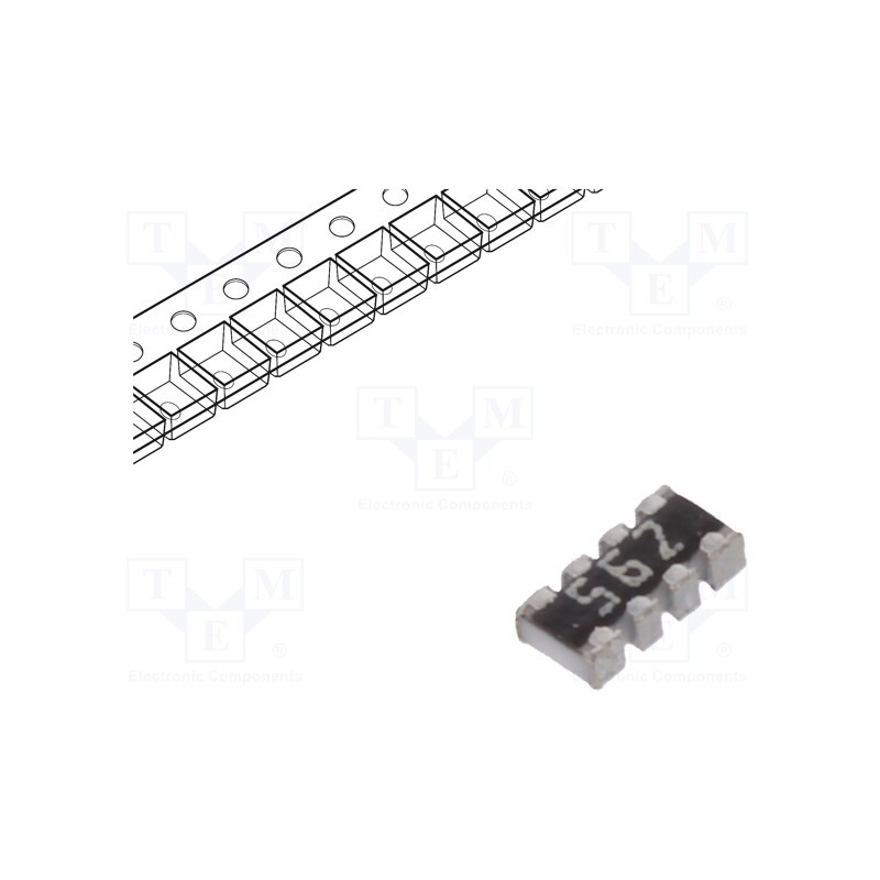 500 pcs : YC124-JR-075K6L - Resistor network: Y, SMD, 5.6kΩ, ±5%, 62.5mW, No.of resistors: 4