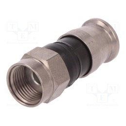 10 pcs : EX59-39/79 - Plug, F, male, straight, 75Ω, RG59, compression, for cable