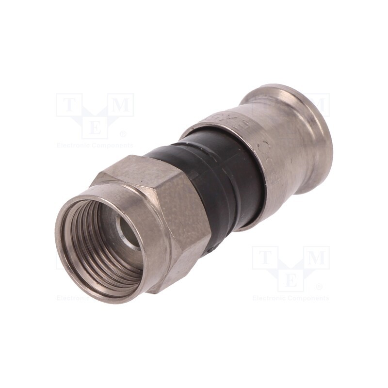 10 pcs : EX59-39/79 - Plug, F, male, straight, 75Ω, RG59, compression, for cable