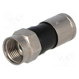10 pcs : EX6-49/83 - Plug, F, male, straight, 75Ω, RG6, compression, for cable