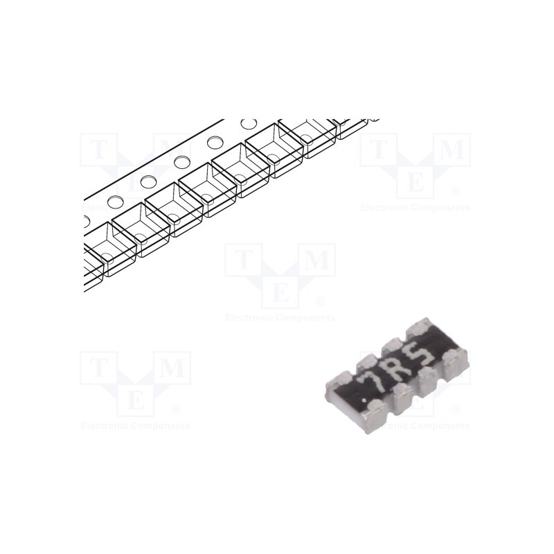 500 pcs : YC124-JR-077R5L - Resistor network: Y, SMD, 7.5Ω, ±5%, 62.5mW, No.of resistors: 4