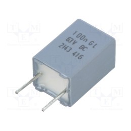 10 pcs : BFC241641004 - Capacitor: polypropylene, 0.1uF, THT, ±2%, 5mm, 63VDC, 25VAC