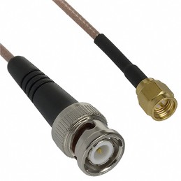 1 pcs - Cinch Connectors 415 Series Male SMA to Male BNC Coaxial Cable, 914.4mm, RG316 Coaxial, Terminated
