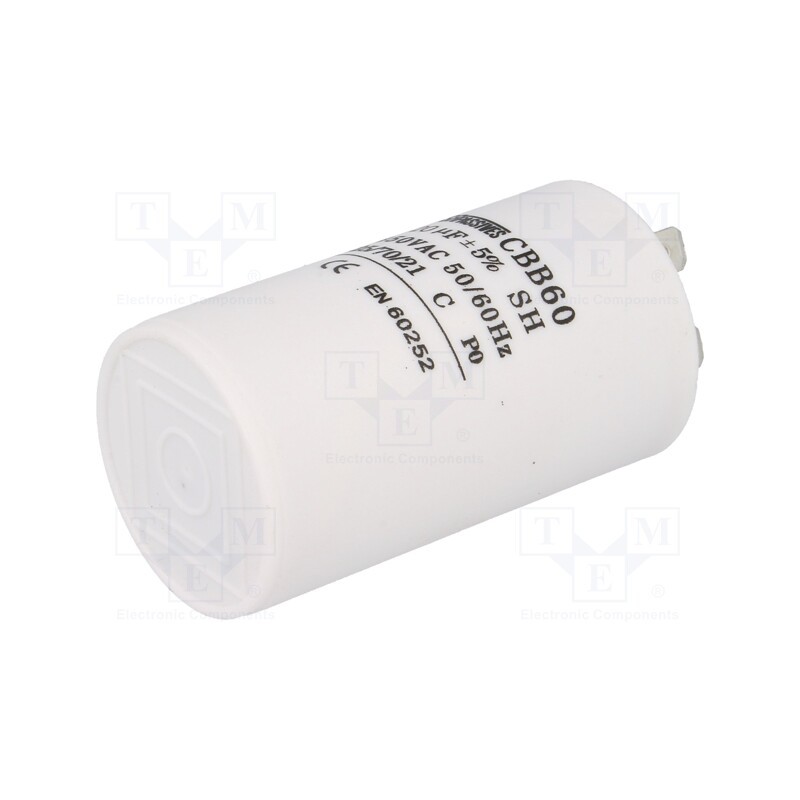 10 pcs : CBB60A-20/450 - Capacitor: motors, run, 20uF, 450V, Ø40x70mm, -25÷70°C, ±5%, 3000h