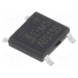 50 pcs : ABS15S - Bridge rectifier: single-phase, Urmax: 1.2kV, If: 1.6A, Ifsm: 50A