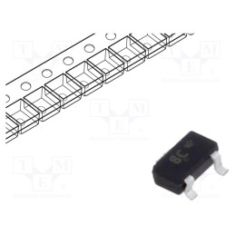 50 pcs : SMUN2213T1G - Transistor: NPN, bipolar, BRT, 50V, 0.1A, 0.23W, SC59, R1: 47kΩ