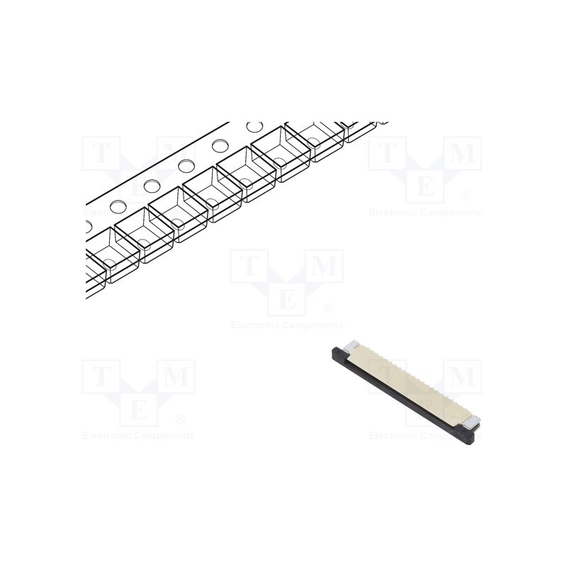 5 pcs : F52Q-1A7A1-11022 - FFC/FPC, F52Q, PIN: 22, top contacts,ZIF, SMT, 50V, 500mA, tinned
