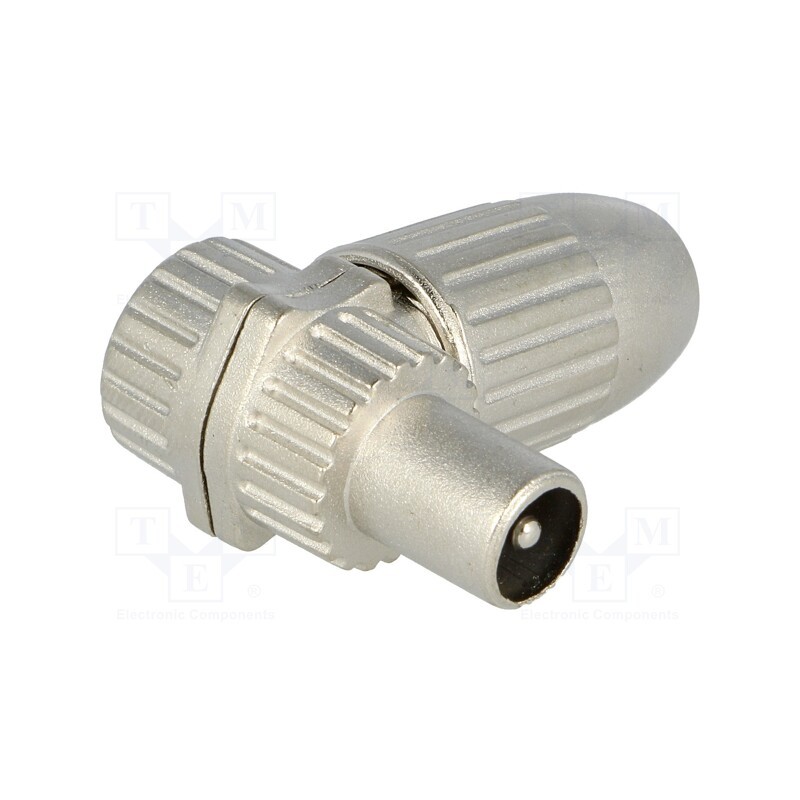10 pcs : FA-004 - Plug, coaxial 9.5mm (IEC 169-2), male, shielded, angled 90°, 75Ω