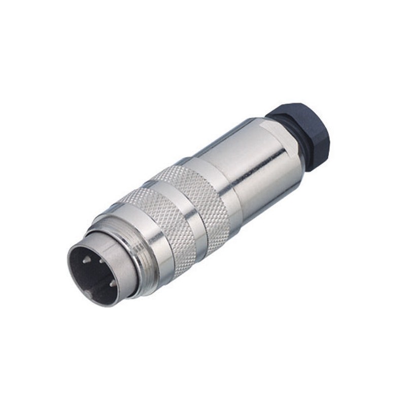 1 pcs - Binder Circular Connector, 2 Contacts, Cable Mount, M16 Connector, Plug, Male, IP67, 423 Series