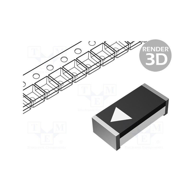50 pcs : BZS55C15 RXG - Diode: Zener, 0.5W, 15V, 5mA, SMD, , 1206, single diode