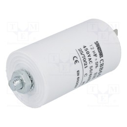10 pcs : CBB60E-12/450 - Capacitor: motors, run, 12uF, 450V, Ø40x70mm, -25÷70°C, ±5%, 3000h