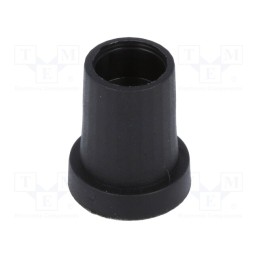 20 pcs : CL17094 - Knob, conical, thermoplastic, Øshaft: 6mm, Ø14x18mm, black, push-in
