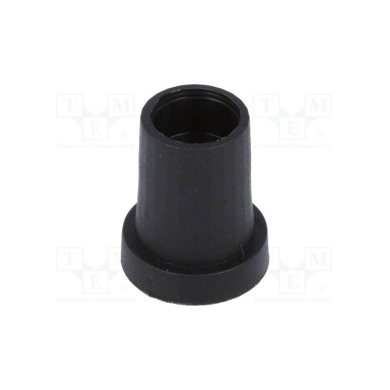 20 pcs : CL17094 - Knob, conical, thermoplastic, Øshaft: 6mm, Ø14x18mm, black, push-in